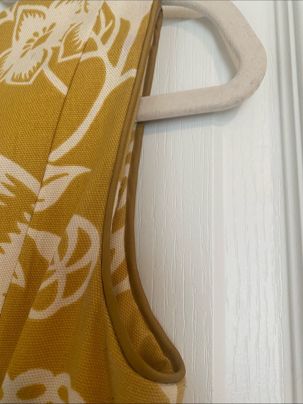 CUSTOM 1950 Yellow Floral Fit & Flare Dress with Satin Slip & Hidden Pockets SzM - Picture 5 of 16